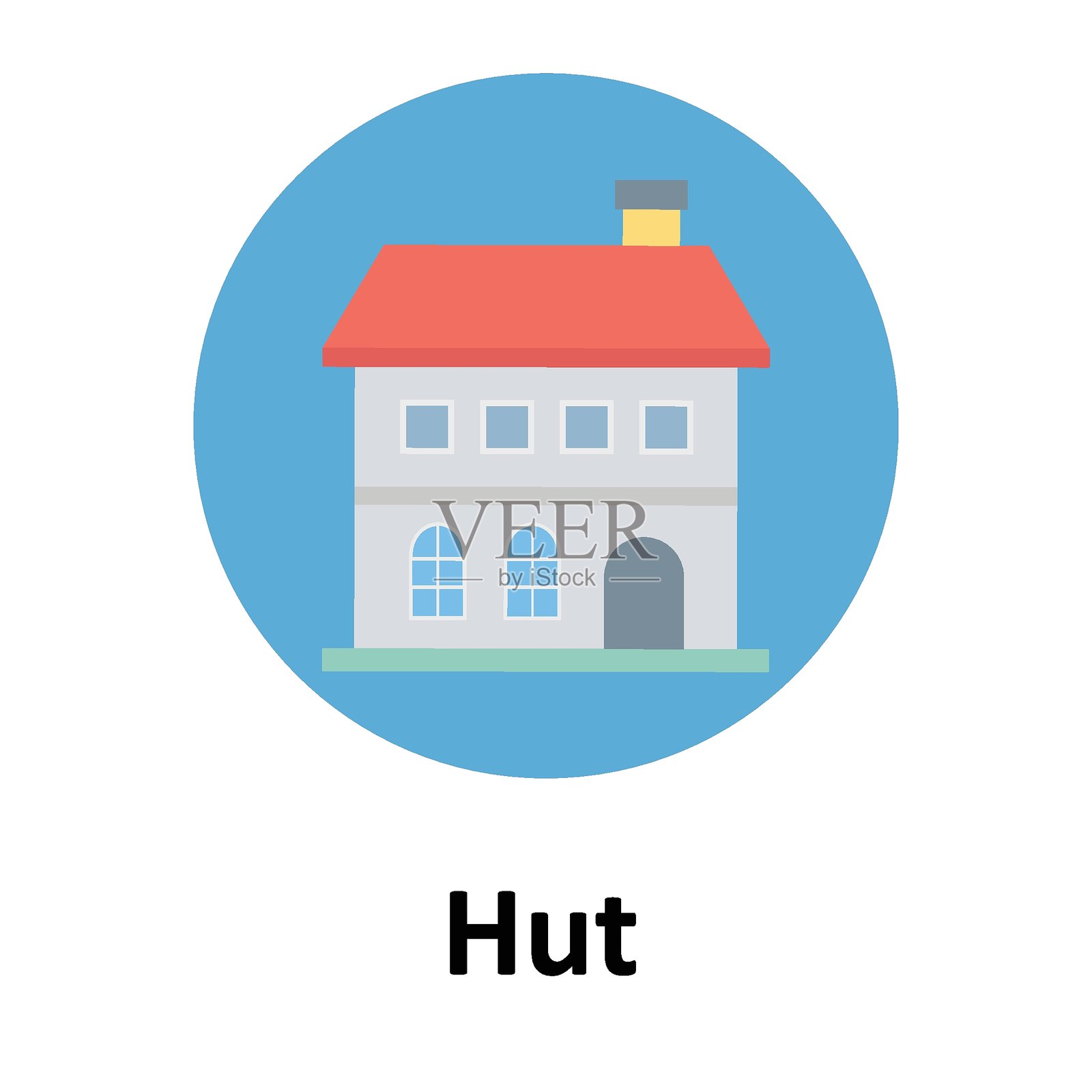 可轻松修改或编辑的小屋矢量图标插画图片素材