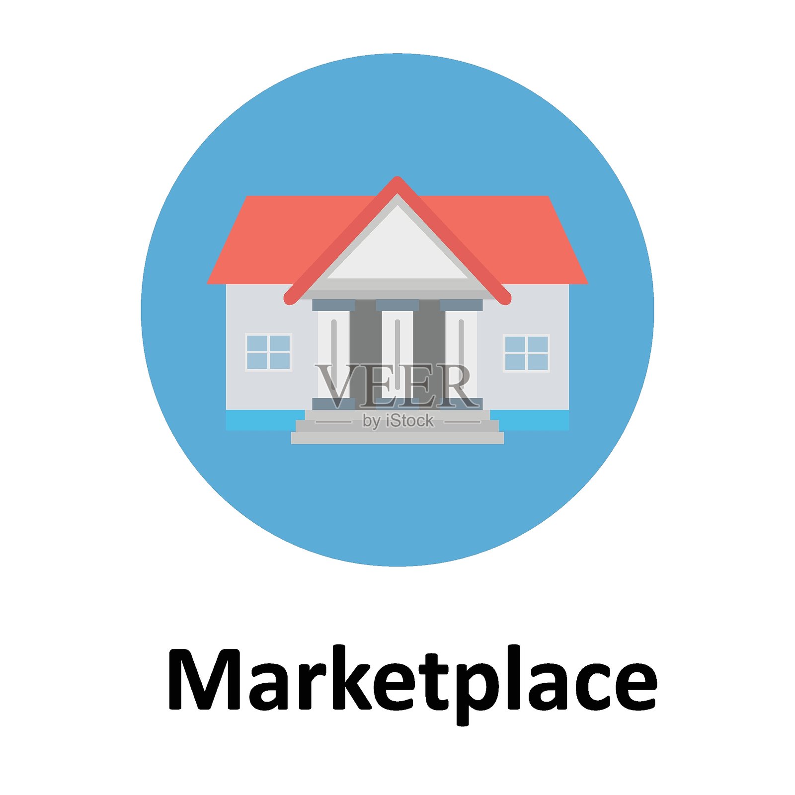 可轻松修改或编辑的市场矢量图标插画图片素材