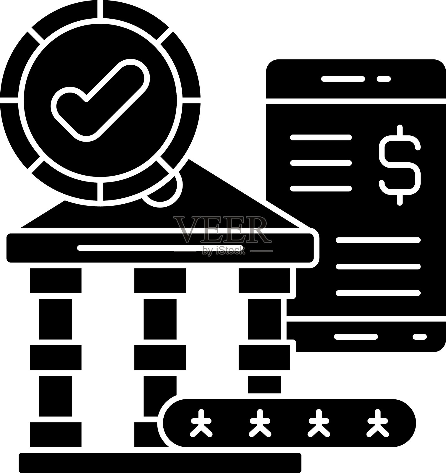 移动银行图标矢量元素插画图片素材