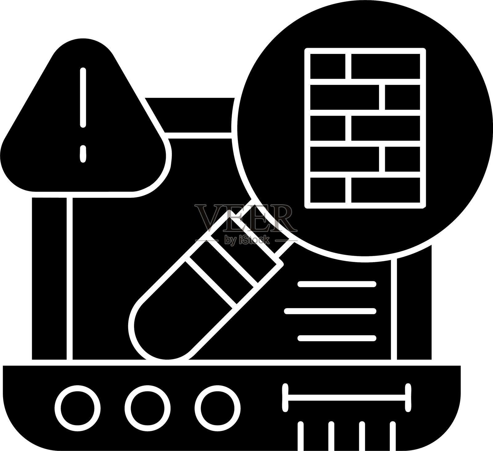 风险图标矢量元素插画图片素材