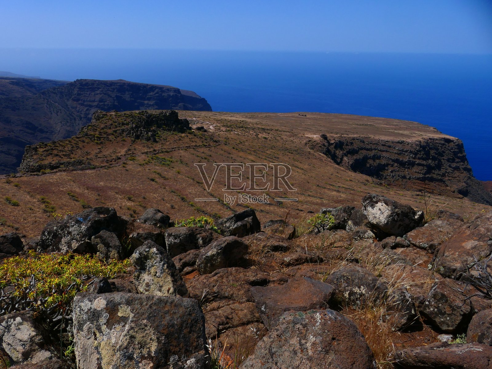在拉戈梅拉岛,加那利群岛,阿鲁雷与格兰雷谷之间徒步旅行照片摄影图片