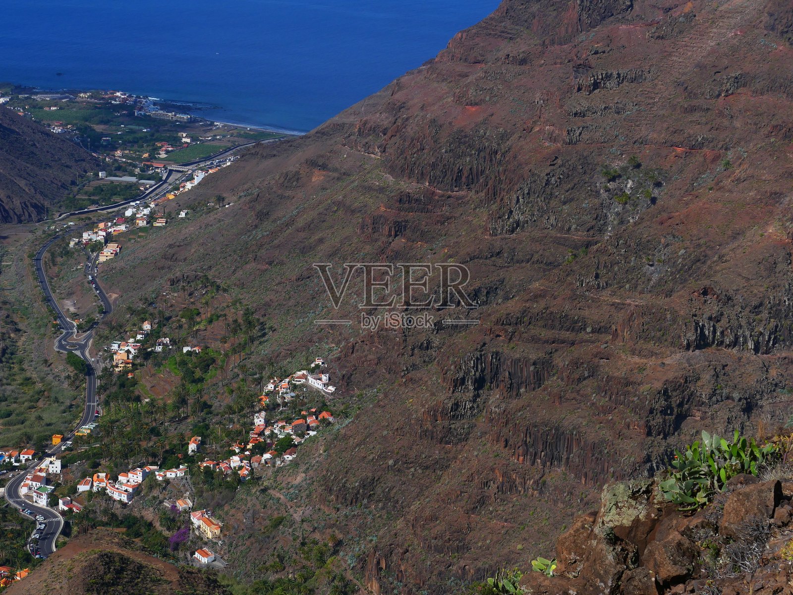 格拉恩雷谷峡谷,拉戈梅拉岛,加那利群岛照片摄影图片