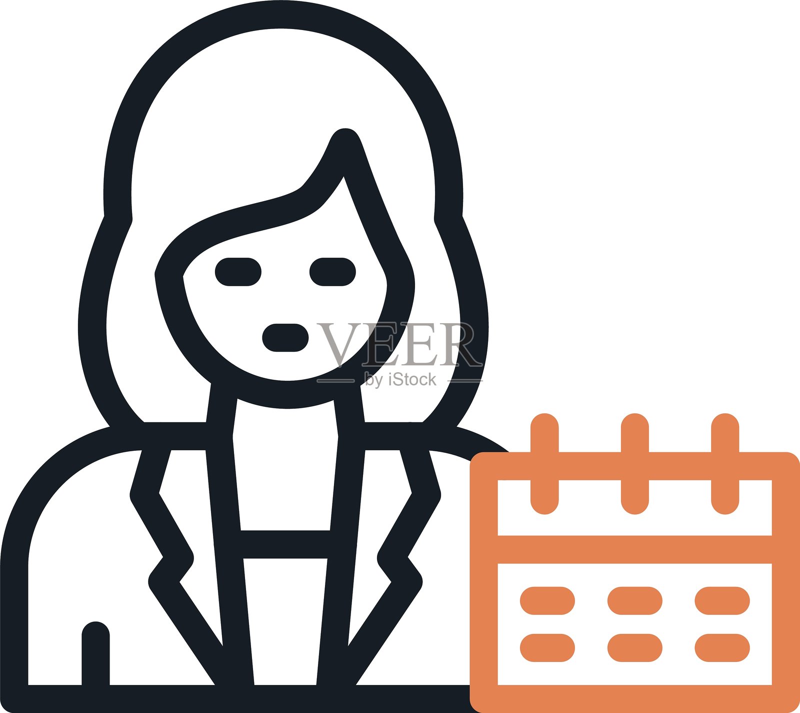 活动策划师排队图标插画图片素材