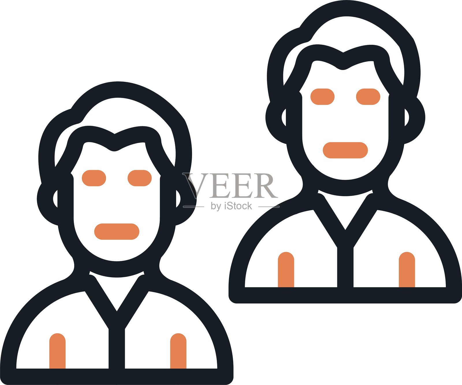 朋友线条图标插画图片素材