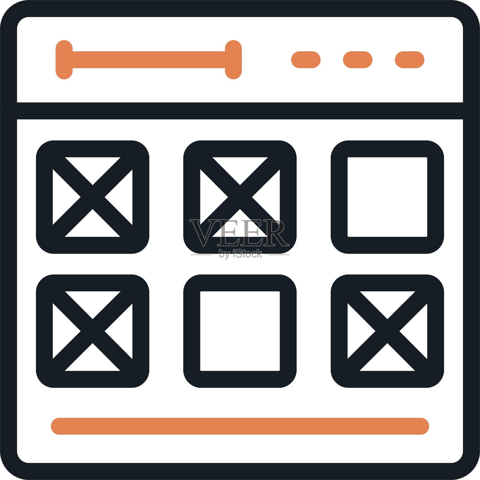 线框线条到期图标插画图片素材