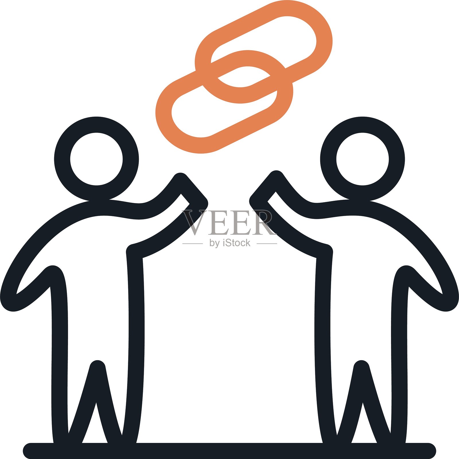 友谊附加线图标插画图片素材