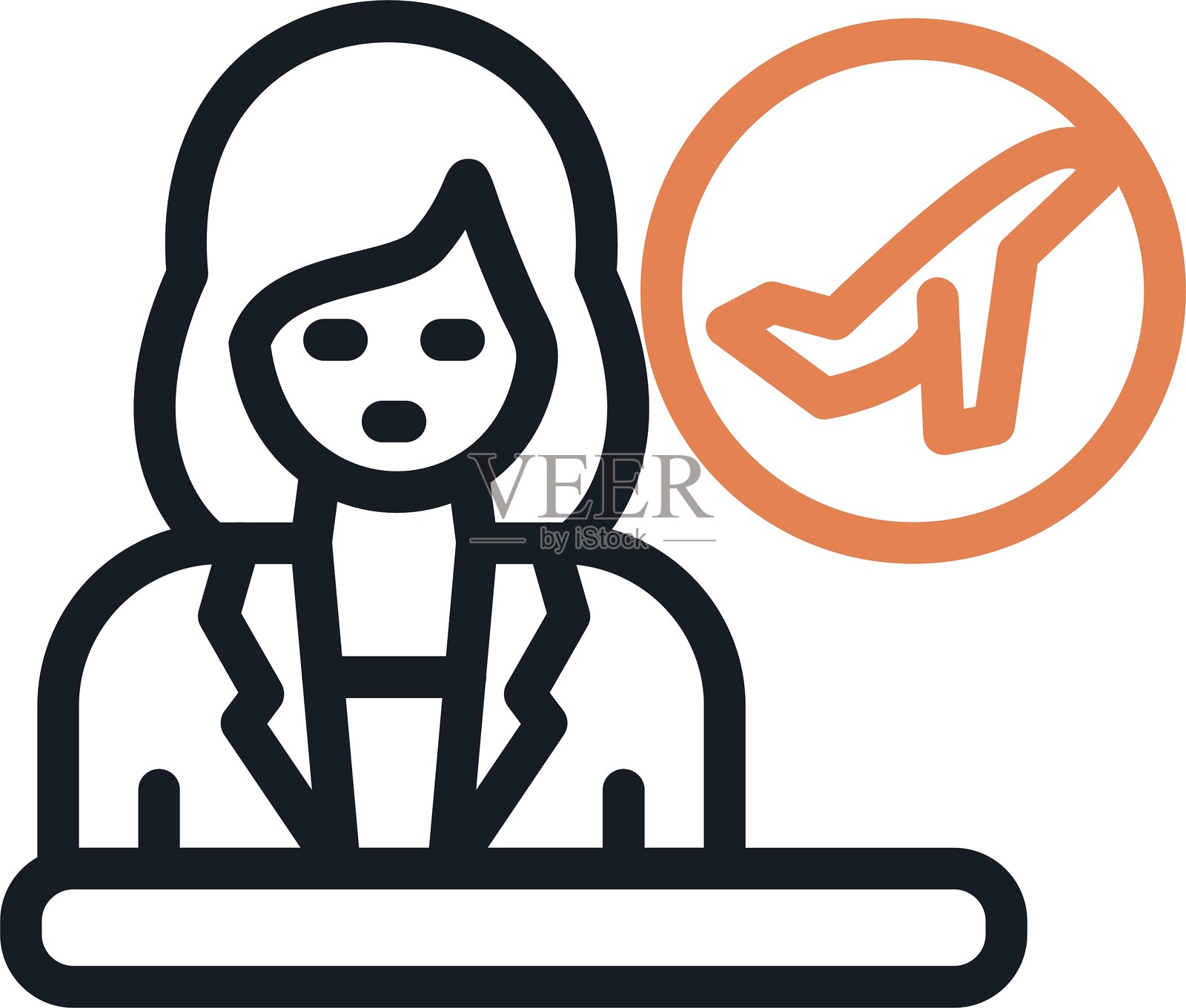 旅行代理商排队图标插画图片素材