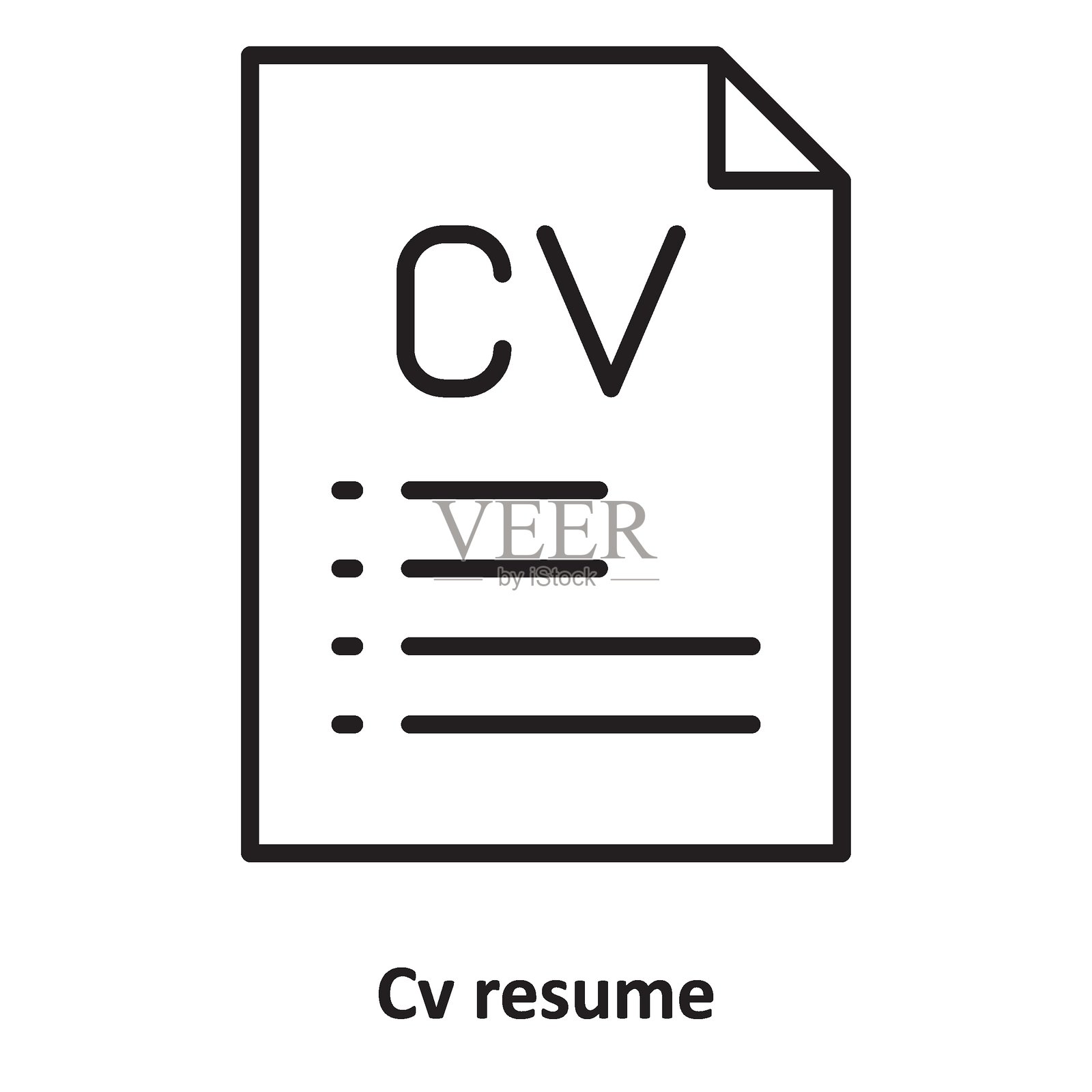 可轻松修改或编辑的简历矢量图标插画图片素材