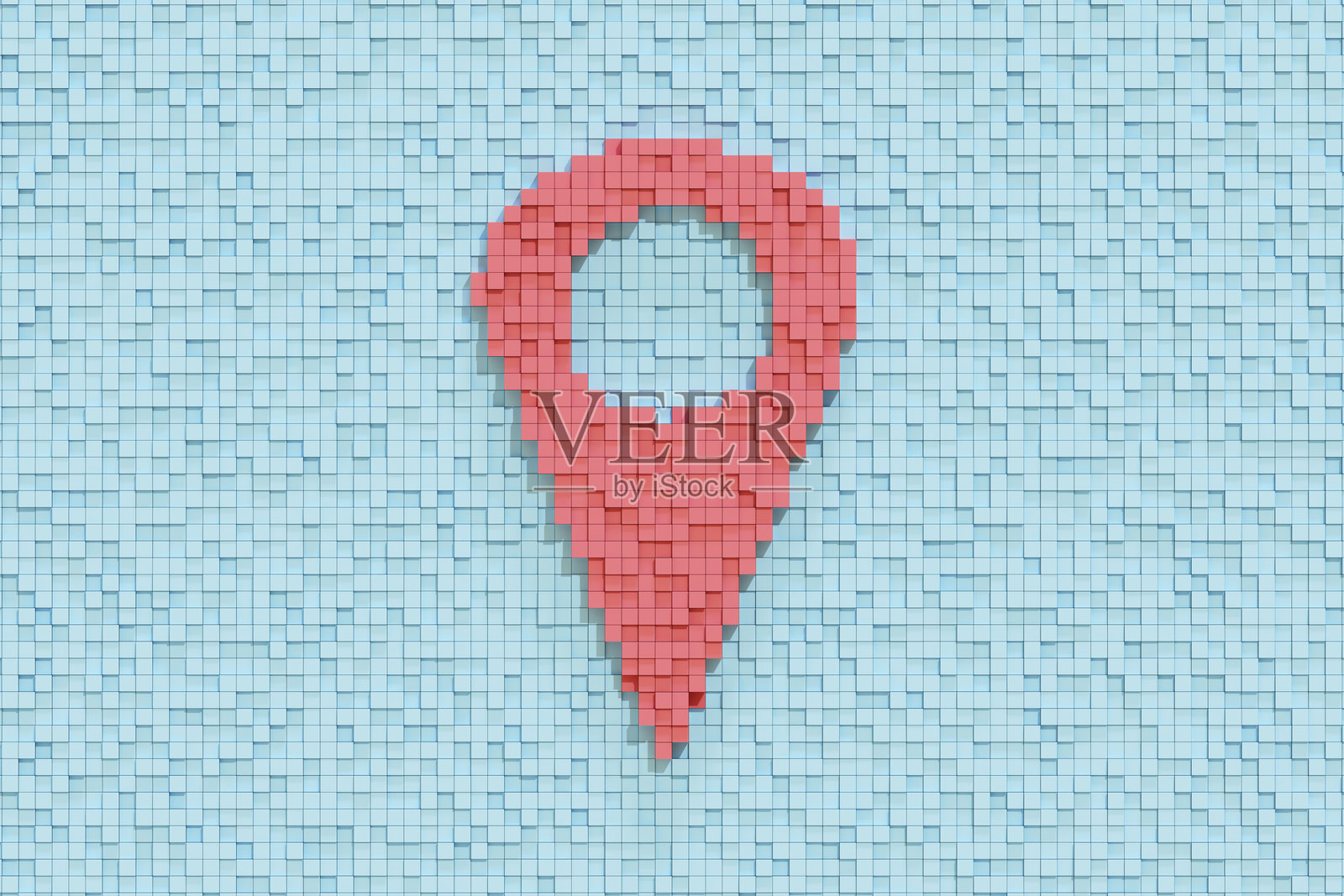 地图图钉图标像素艺术照片摄影图片