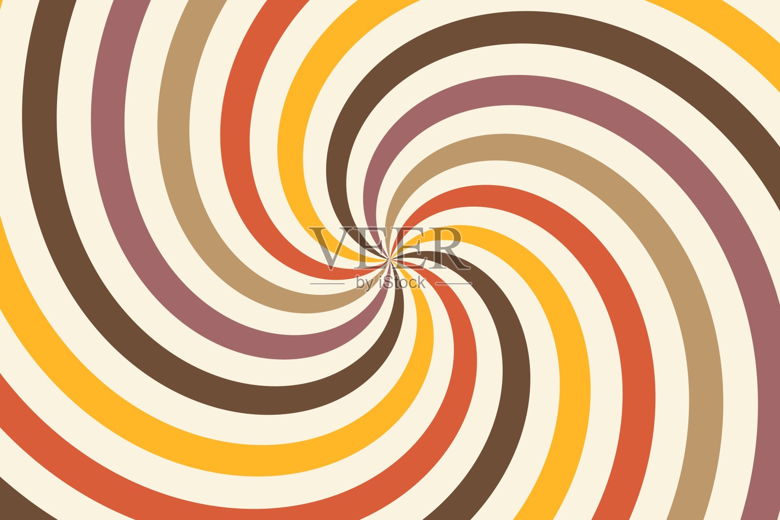 复古风格的彩色阳光辐射或光束旋涡插画图片素材