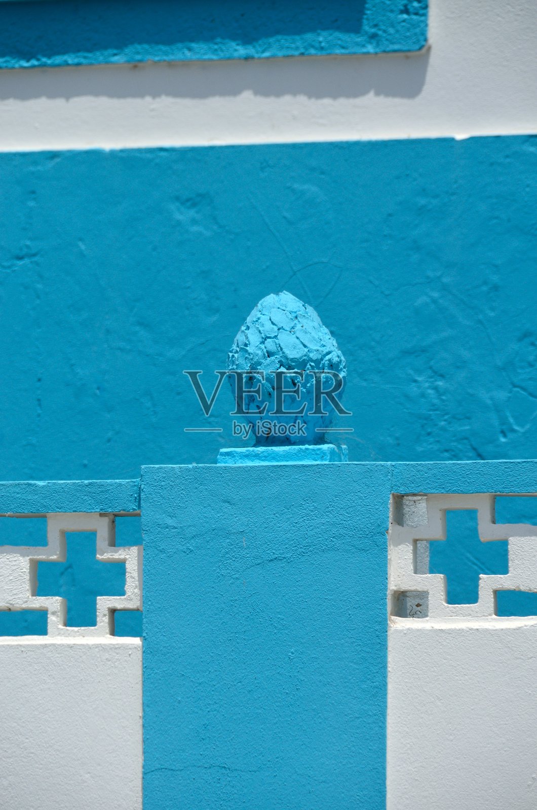 蓝色围栏的细节照片摄影图片