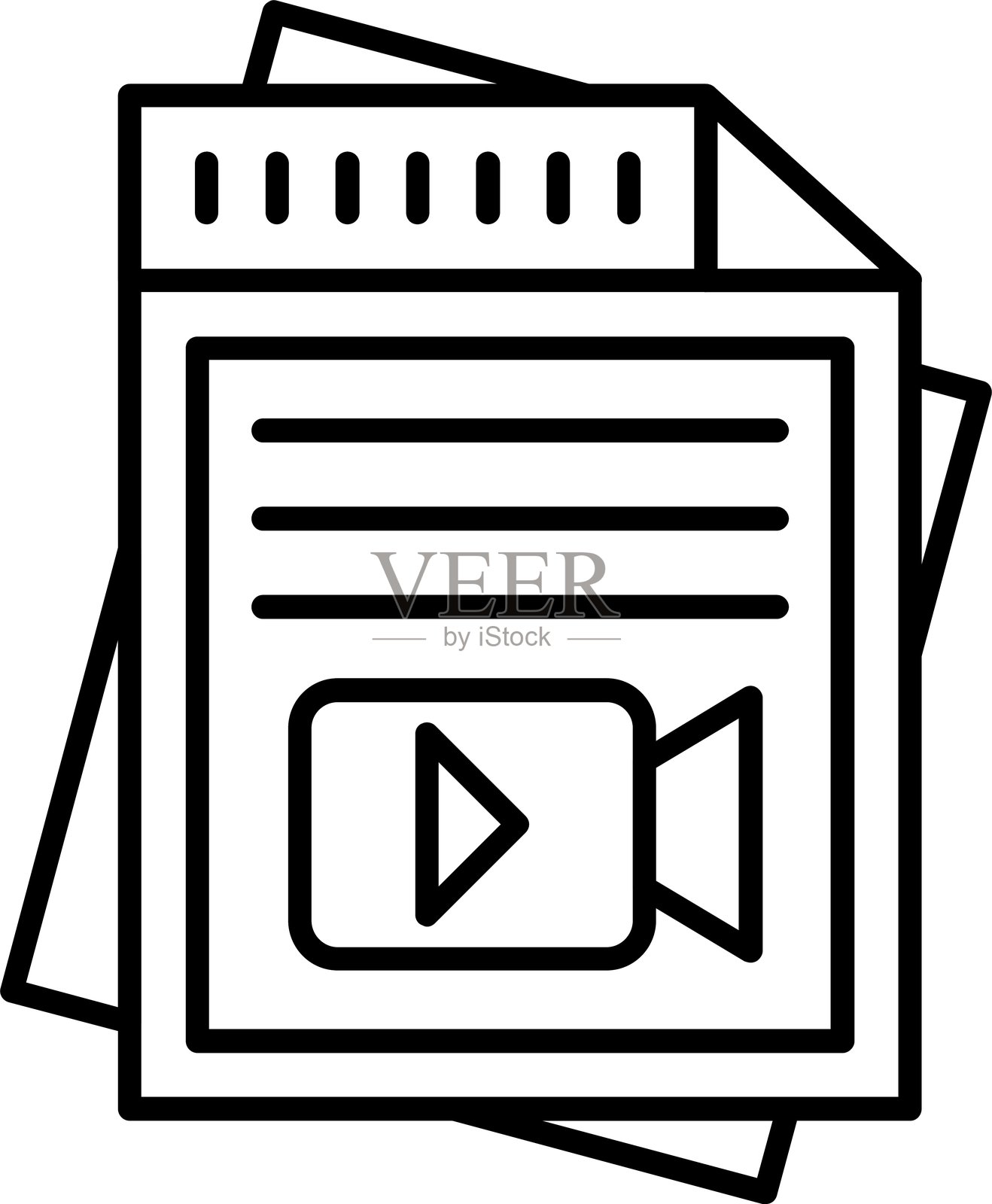 视频文件图标插画图片素材