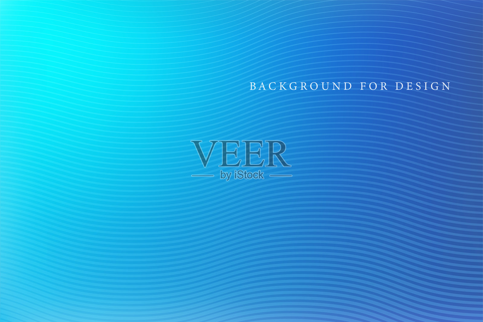 Blue gradient abstract wave striped background. Minimalistic contemporary pattern for modern vector design, digital art, and web UI decoration. Wavy line texture. Vibrant curve print插画图片素材