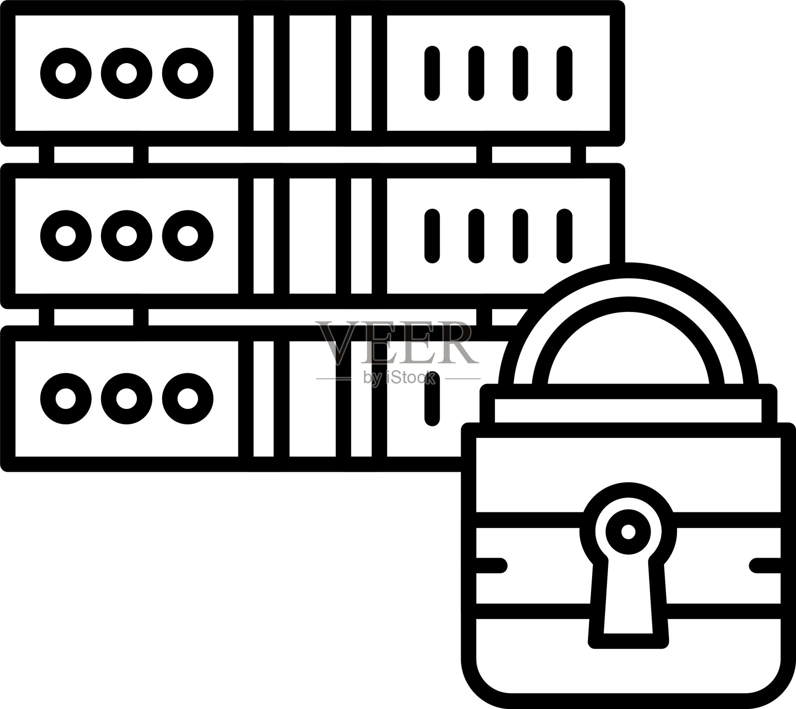 数据安全图标插画图片素材