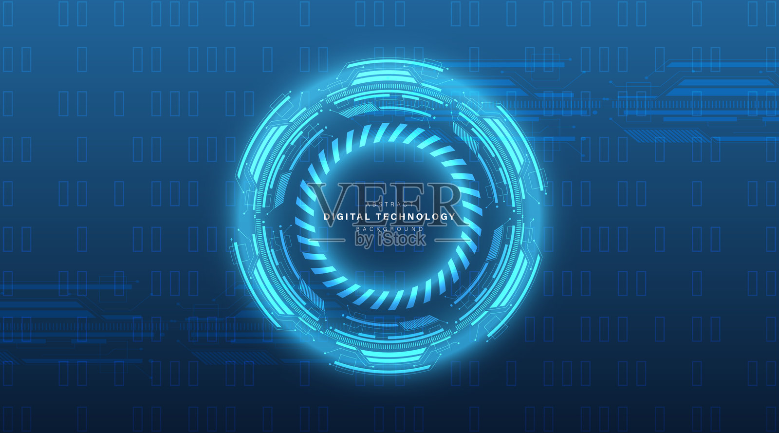 蓝色抽象科技背景。商业科技沟通。高科技数字连接。高科技。科学。现代科技商业概念。未来背景。矢量插图。插画图片素材