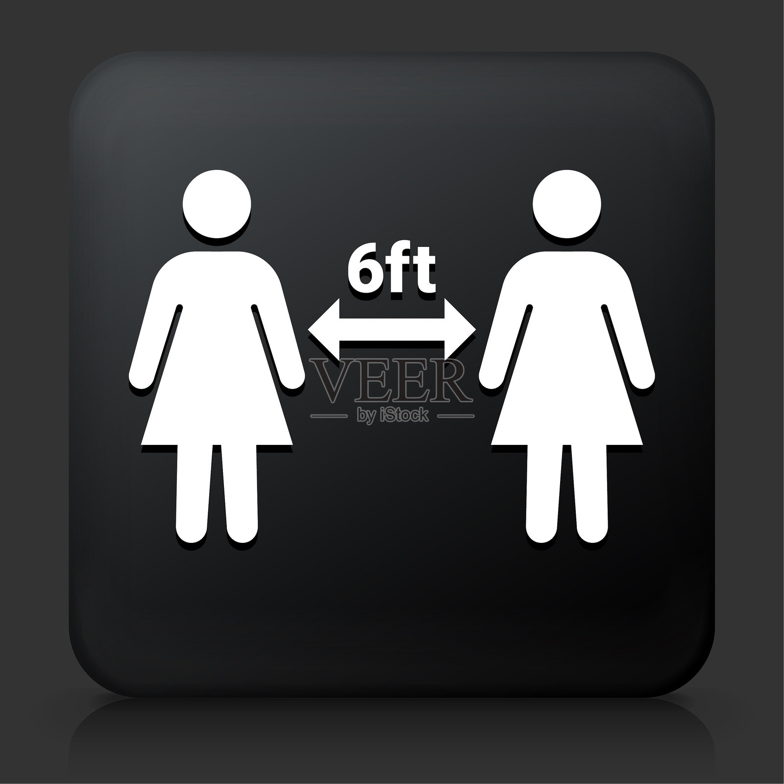 社交距离两人图标插画图片素材