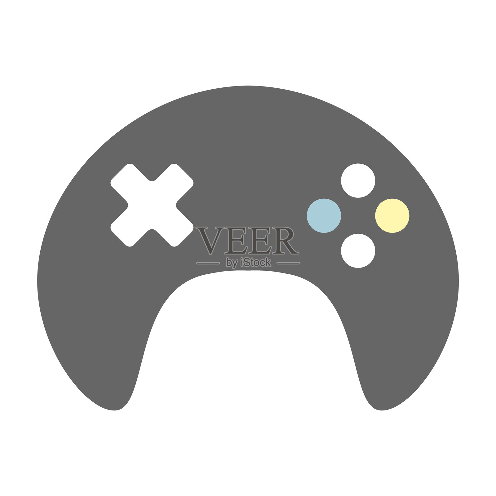 简单游戏手柄的扁平图标插图插画图片素材