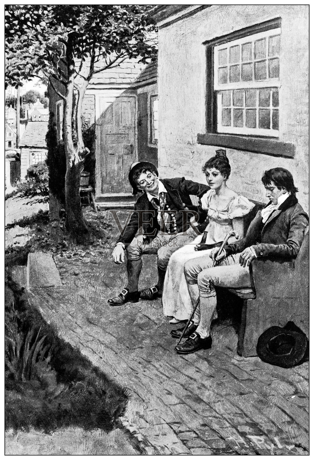 户外的人们插画图片素材