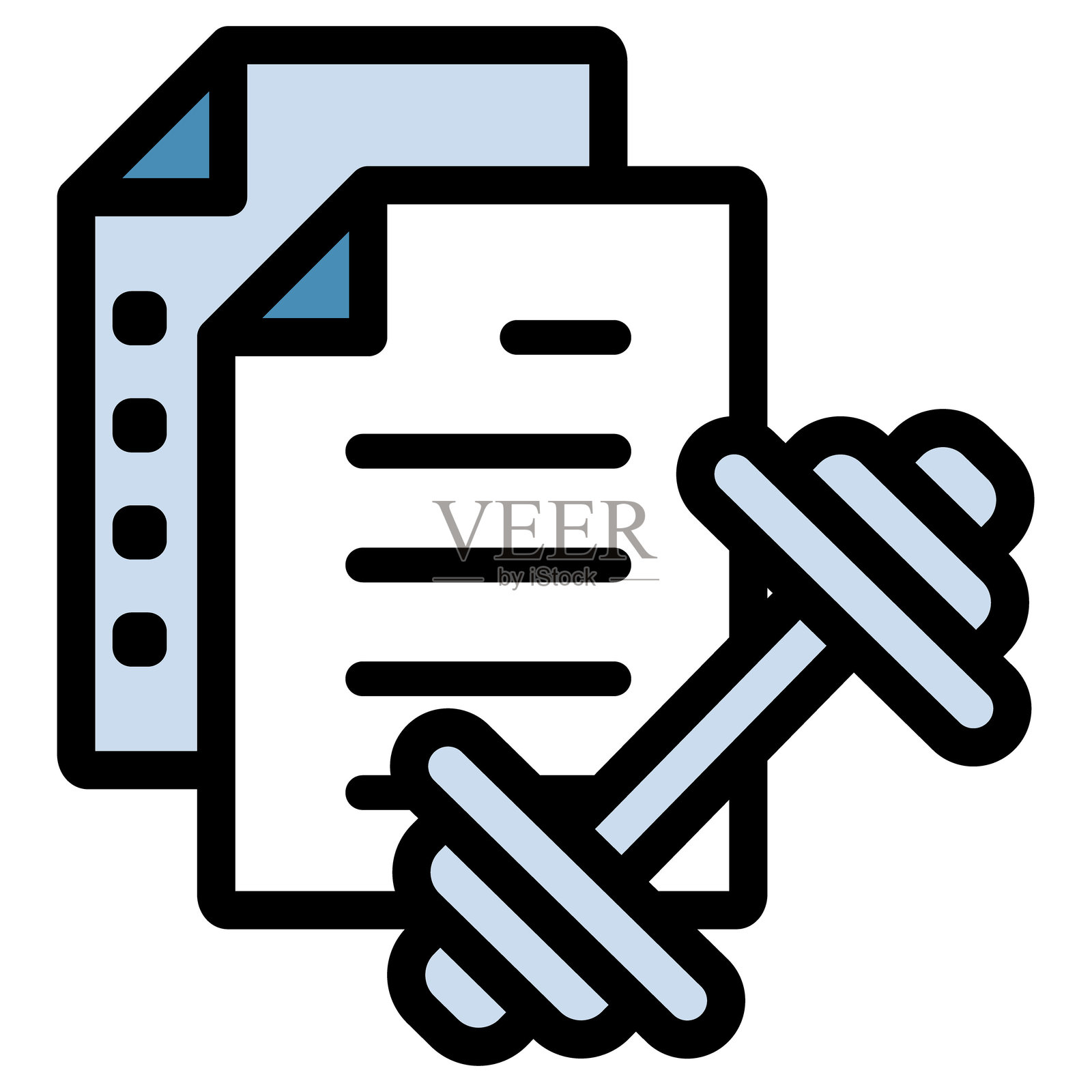 插图图标素材集:培训文档文件插画图片素材