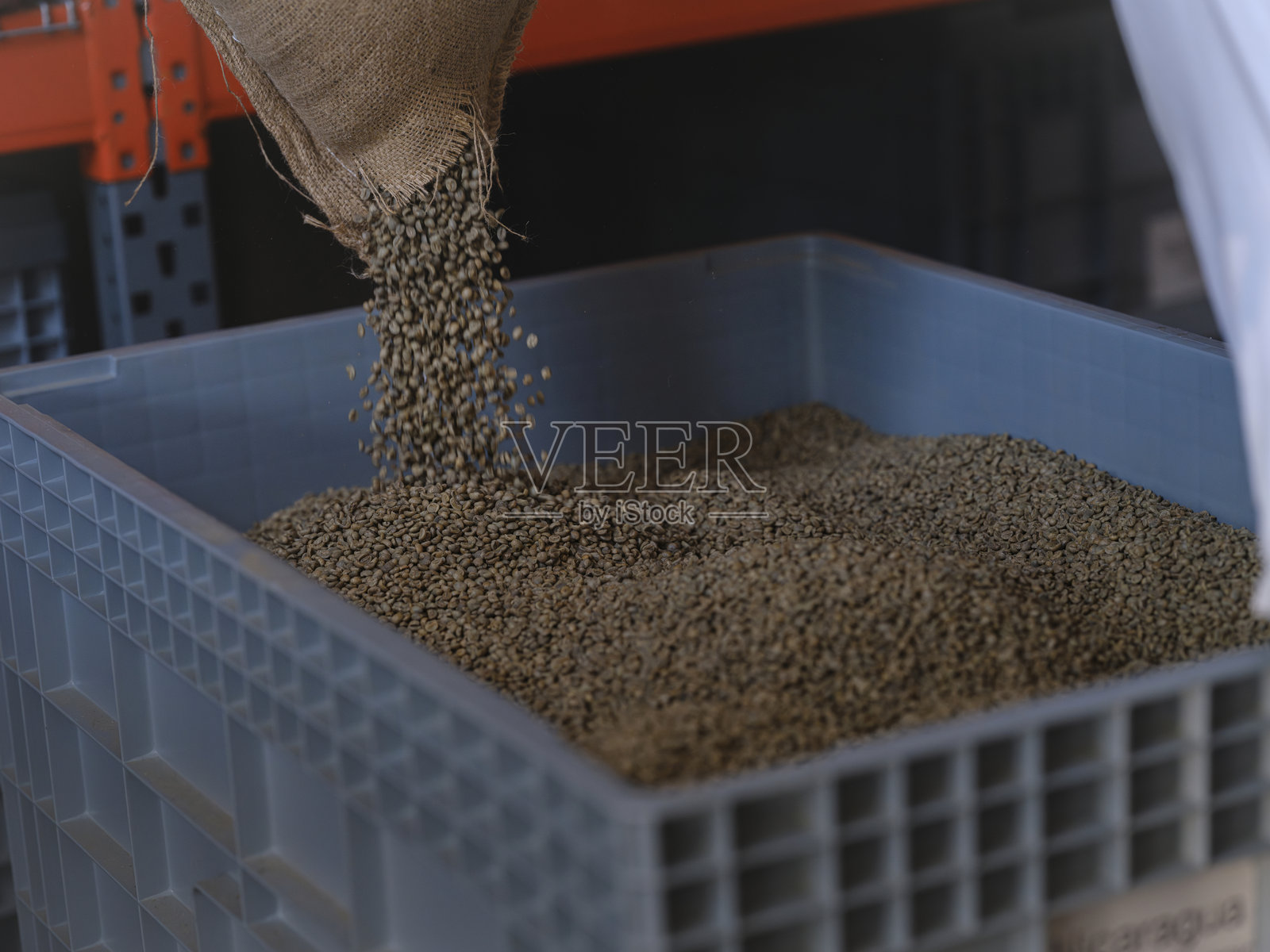 生咖啡豆加工设备设置照片摄影图片