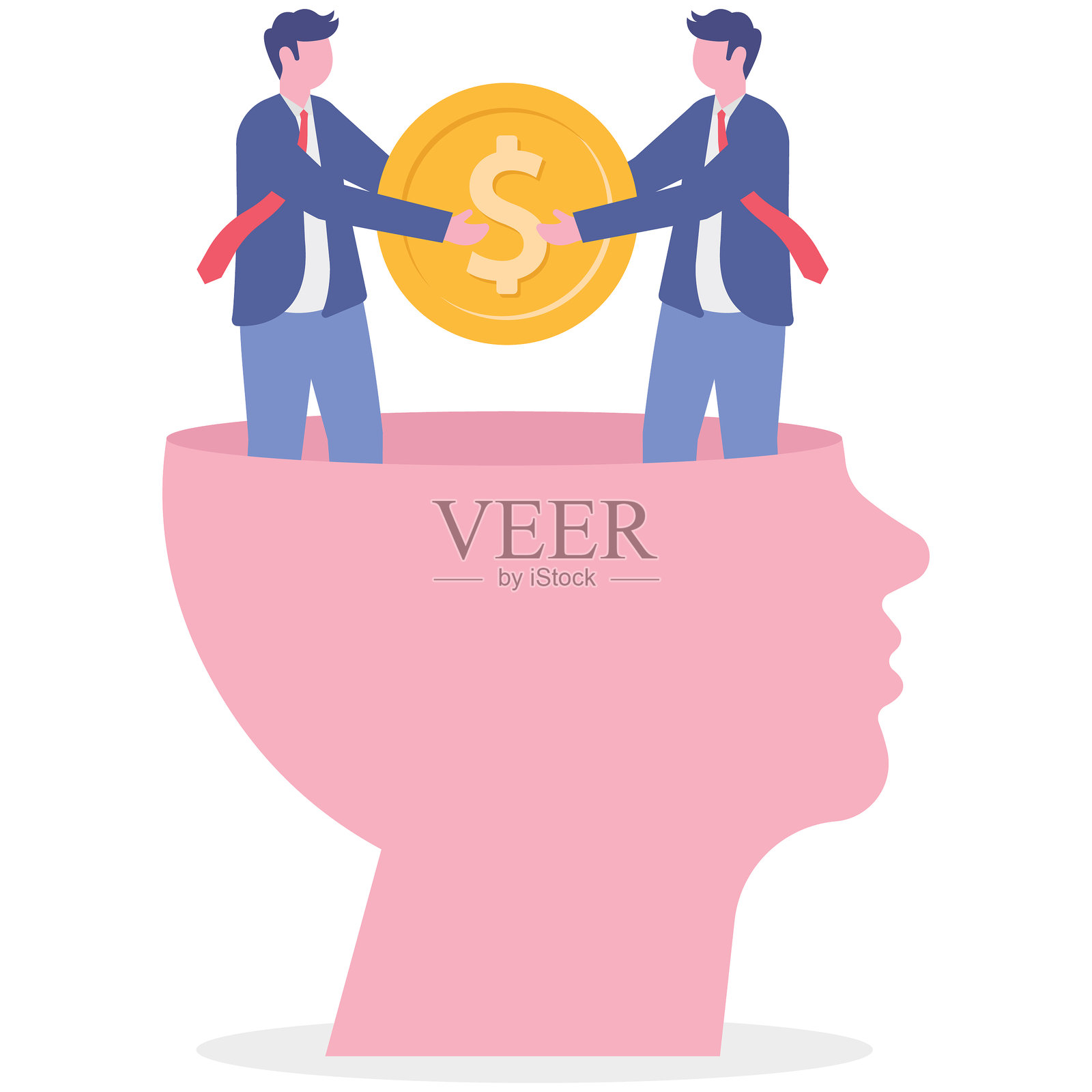 商业概念,扁平化插图插画图片素材