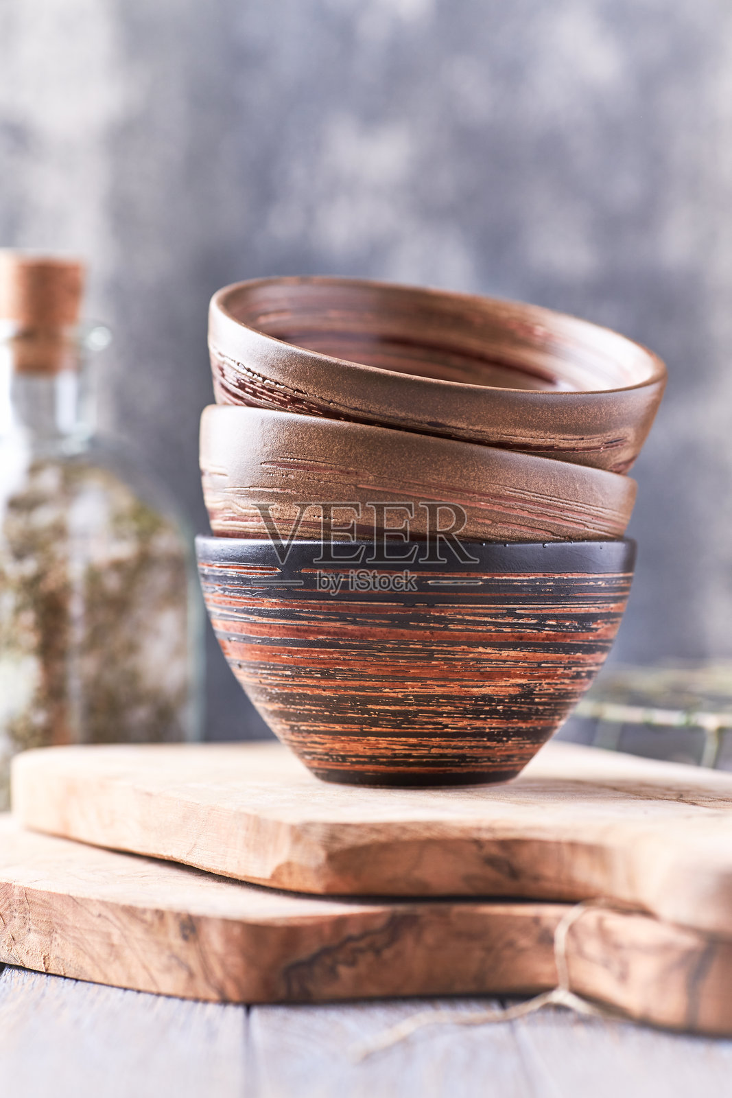 茶文化。传统手工陶瓷。特写。照片摄影图片