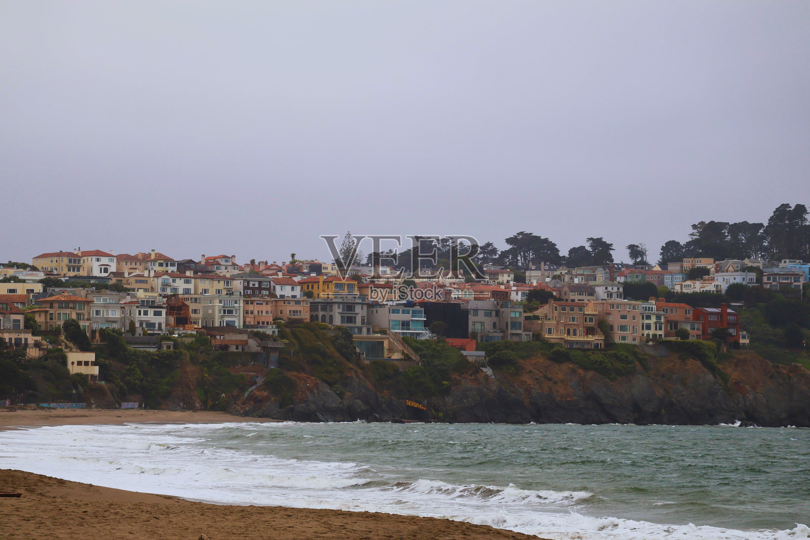 贝克海滩的风景秀丽景观照片摄影图片