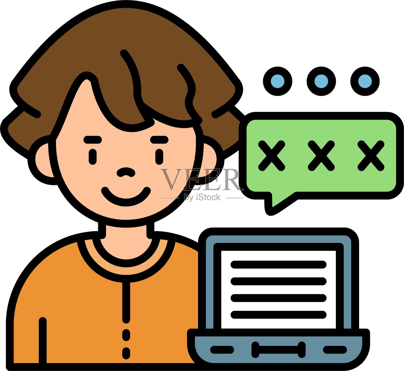 访问被拒绝图标矢量元素插画图片素材