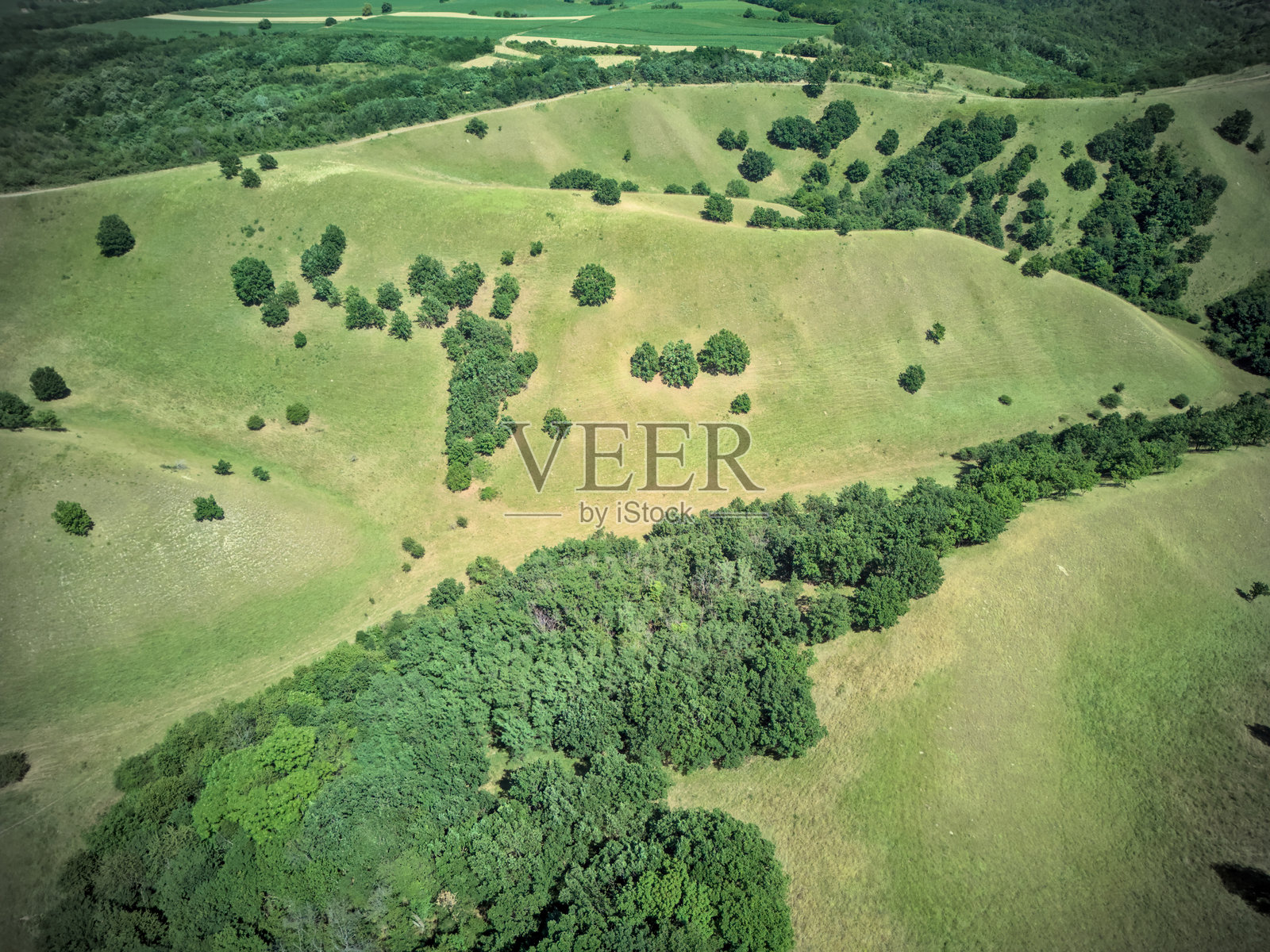 自然形成的绿色山丘风景视图照片摄影图片