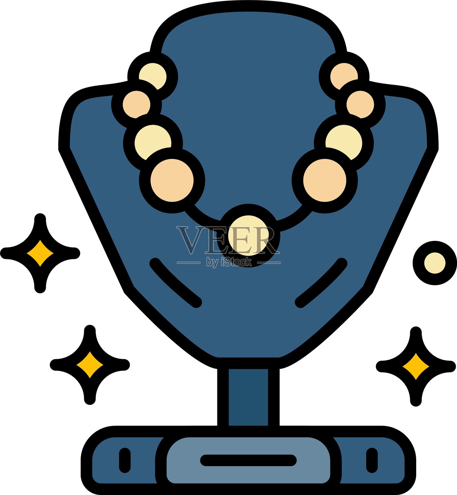 项链图标矢量元素插画图片素材