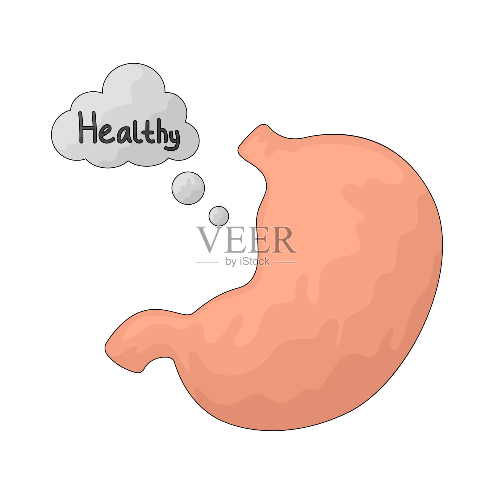 健康的胃插画图片素材