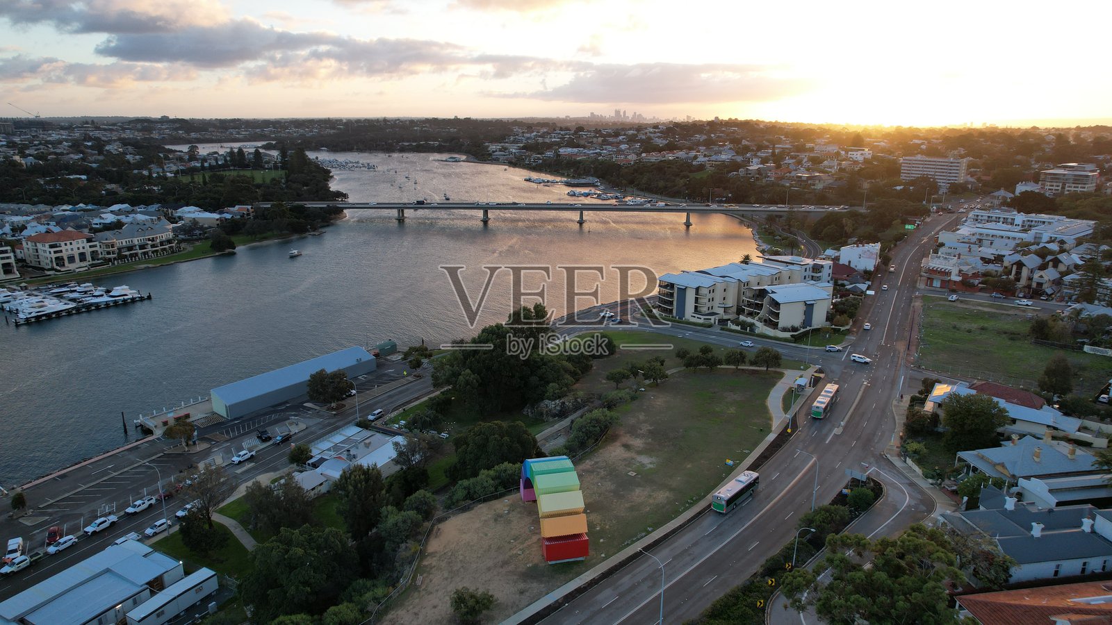 弗里曼特尔,西澳大利亚珀斯的港口城市照片摄影图片
