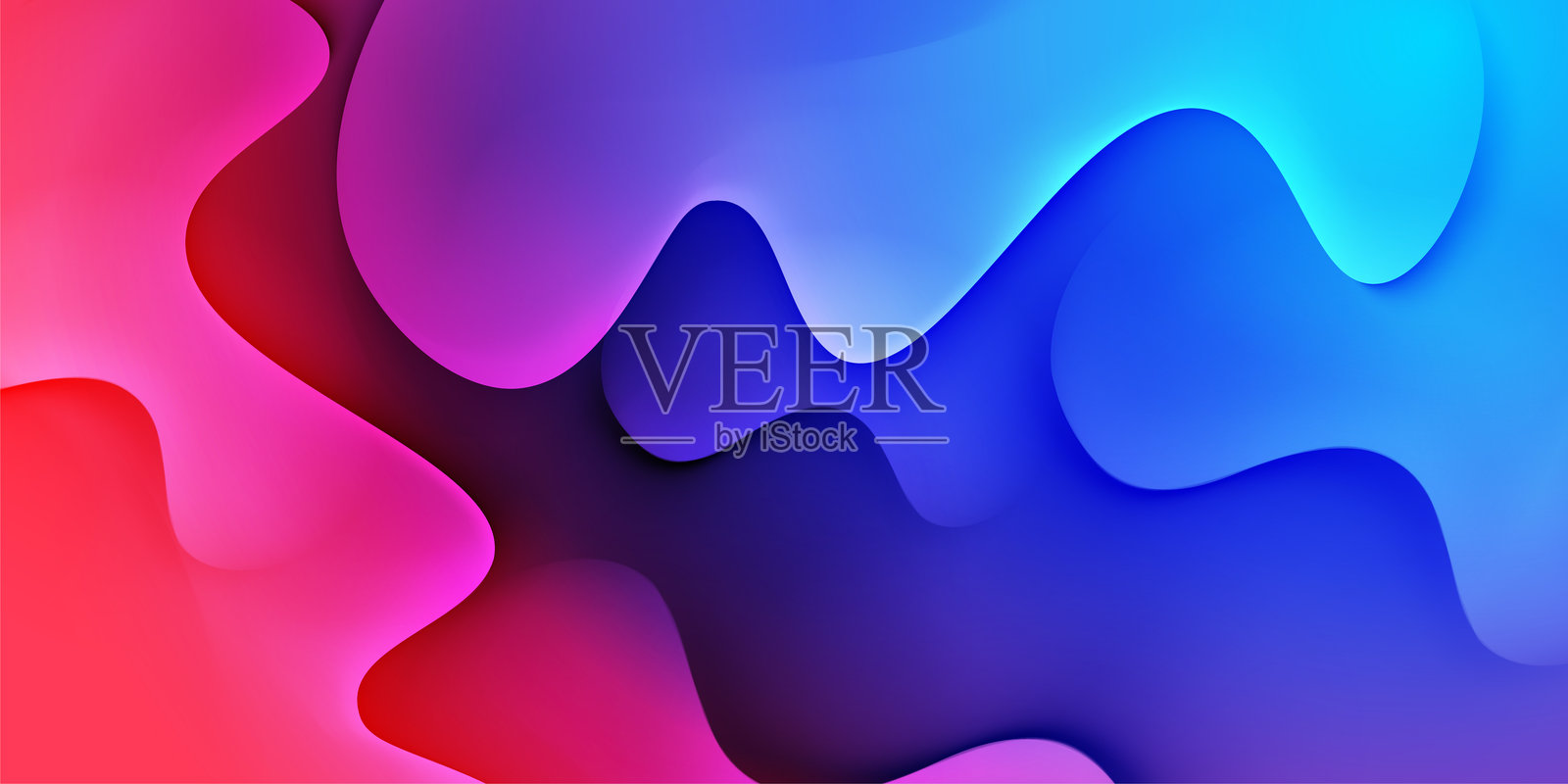 抽象背景与紫色和蓝色梯度插画图片素材