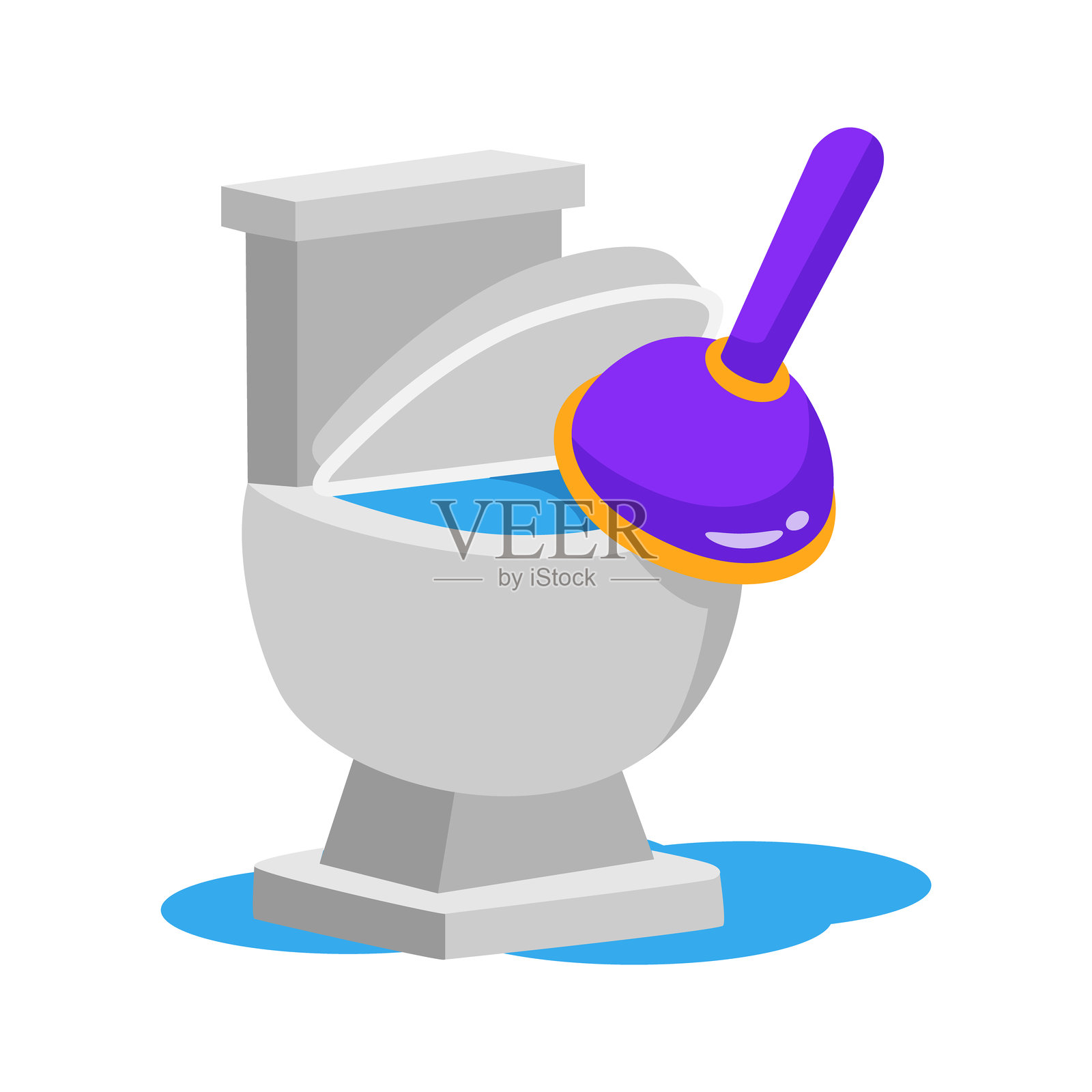 厕所清洁插画图片素材