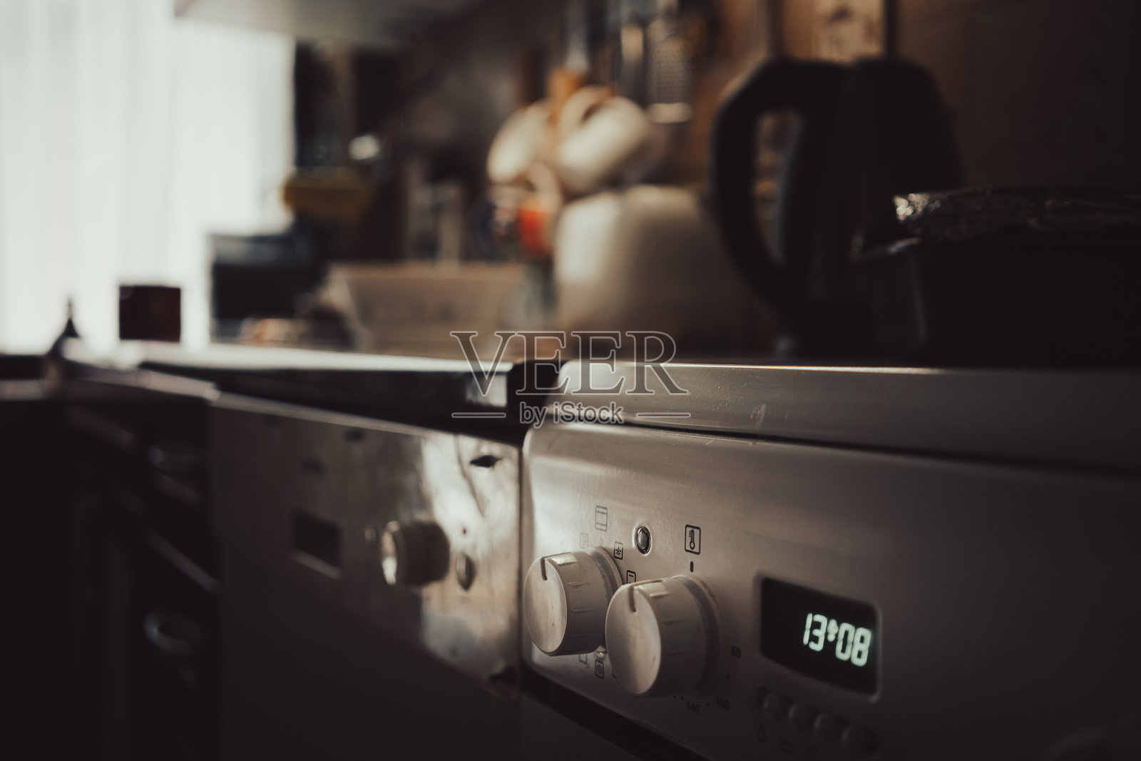 家庭厨房的细节照片摄影图片