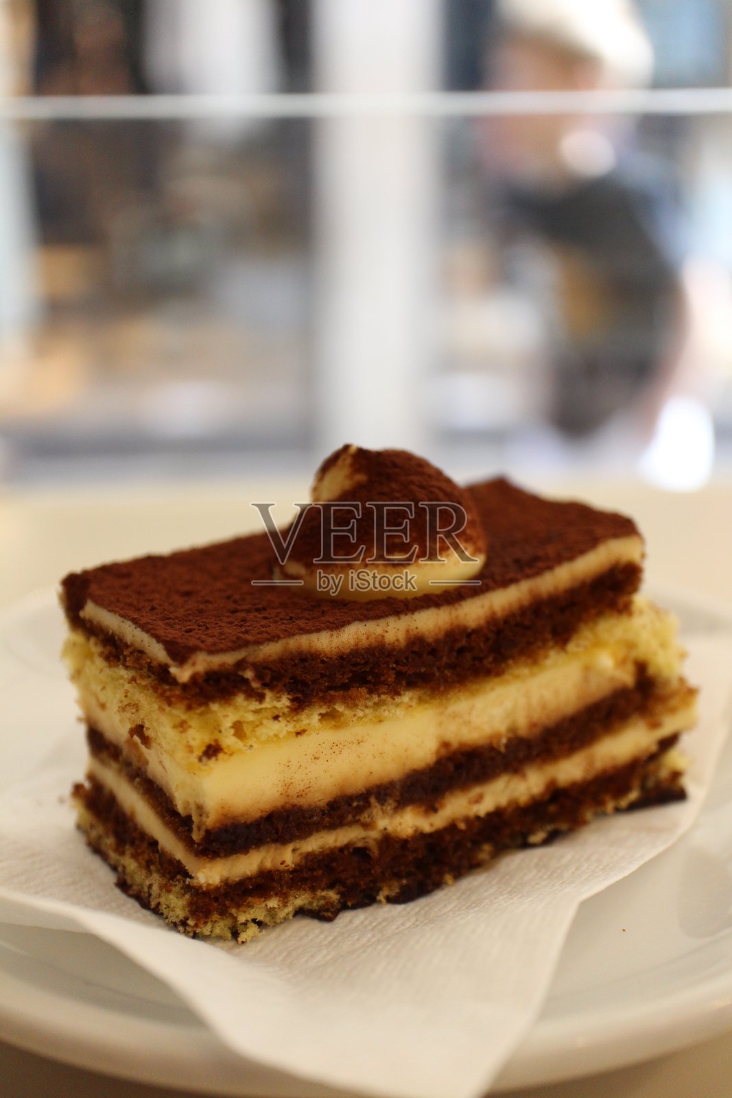 意大利甜点:威尼斯的提拉米苏照片摄影图片