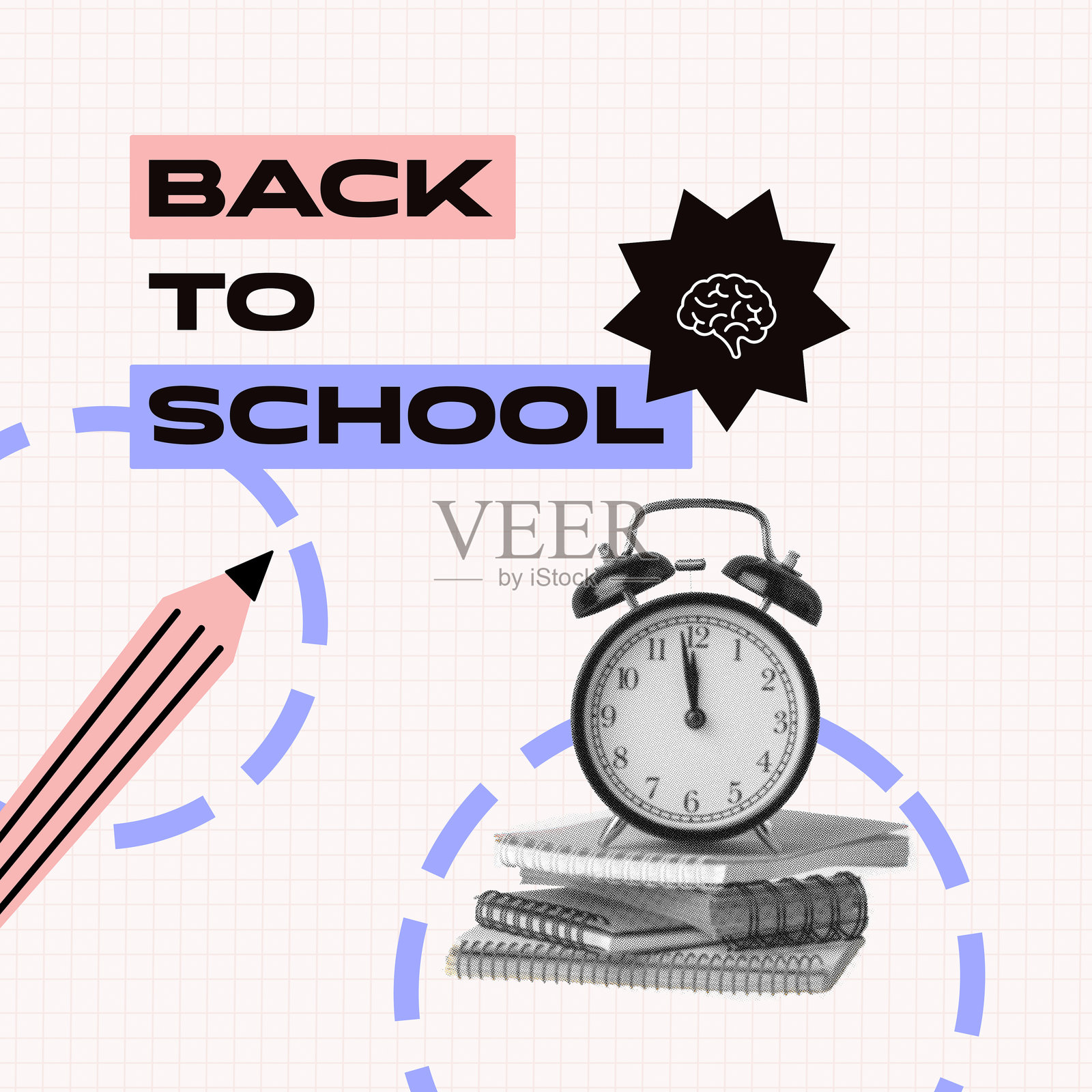 学生们在明亮多彩的设计中准备新学年,整理学习用品和及时提醒。照片摄影图片