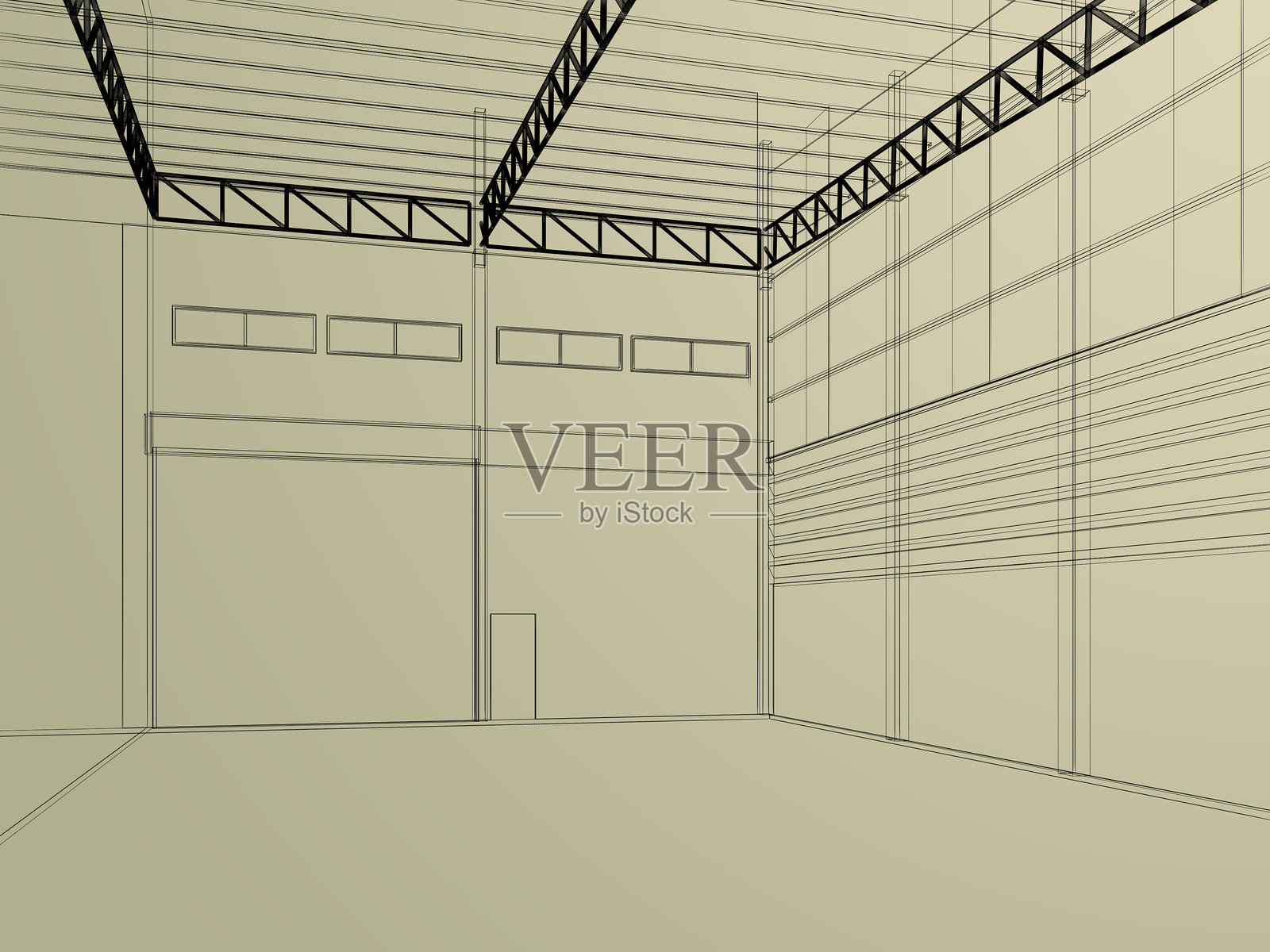 仓库内部的3D渲染图照片摄影图片