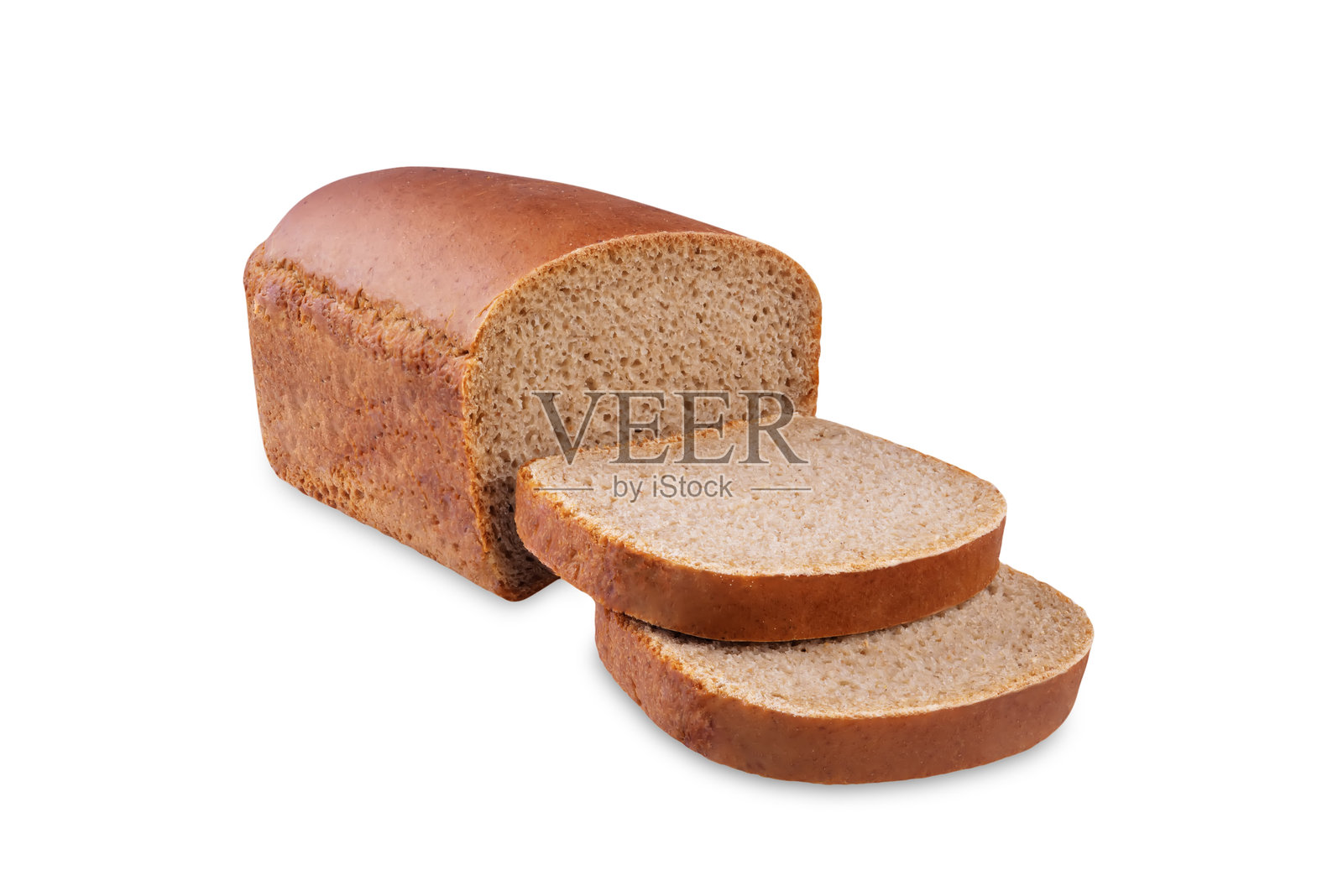黑麦面包在白色背景上孤立展示照片摄影图片