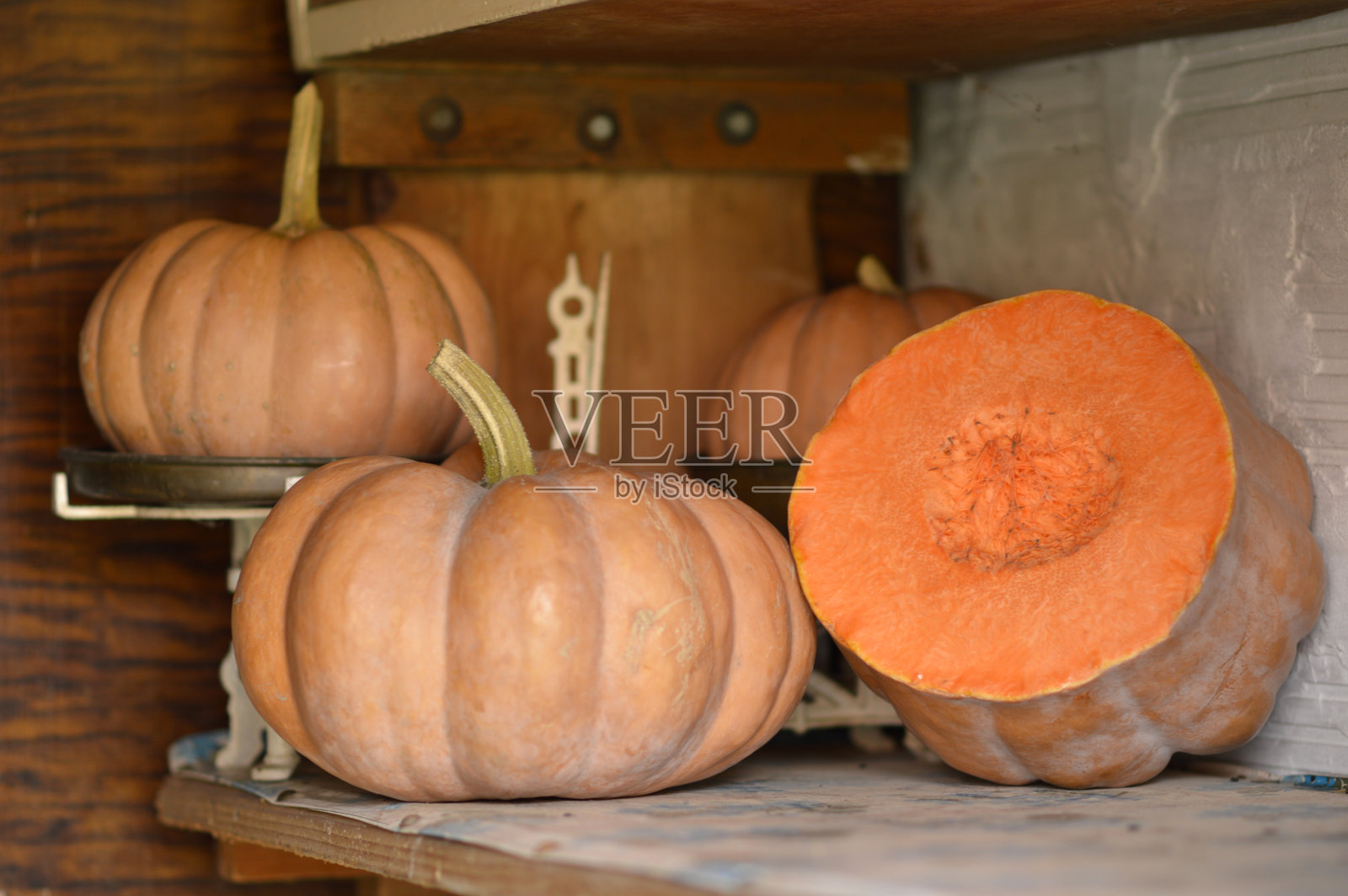 一堆成熟的南瓜特写照片摄影图片