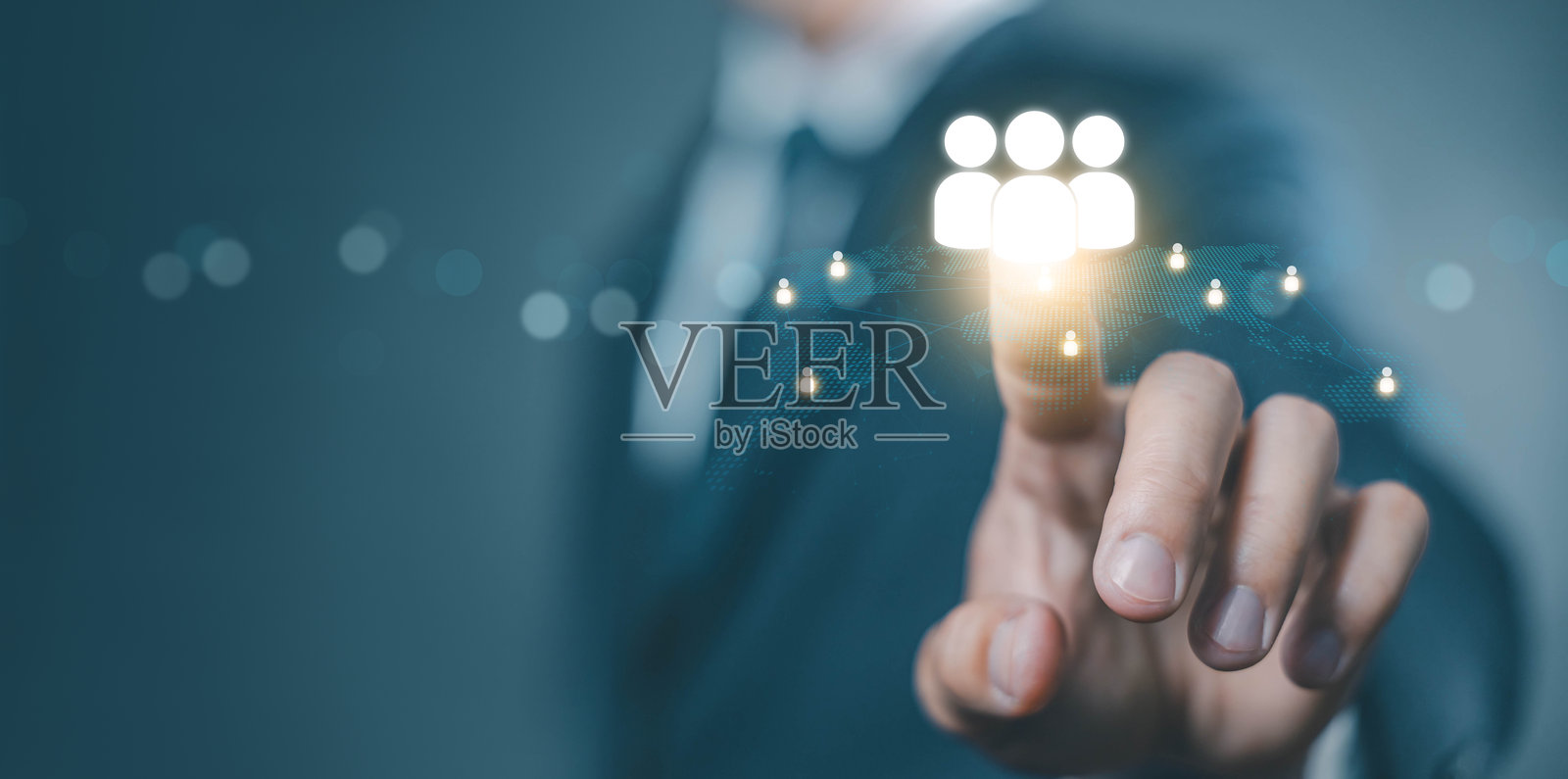 企业中的商业和培训雇主,人力资源经理照片摄影图片