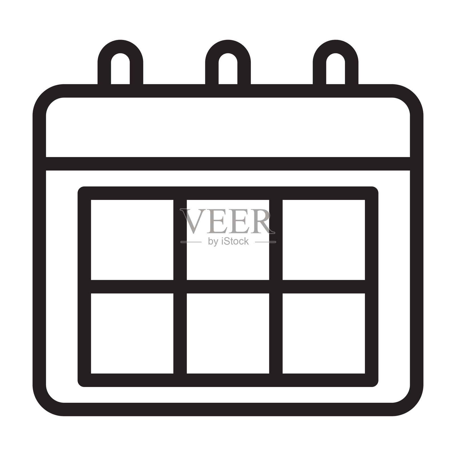 日历线图标。插画图片素材