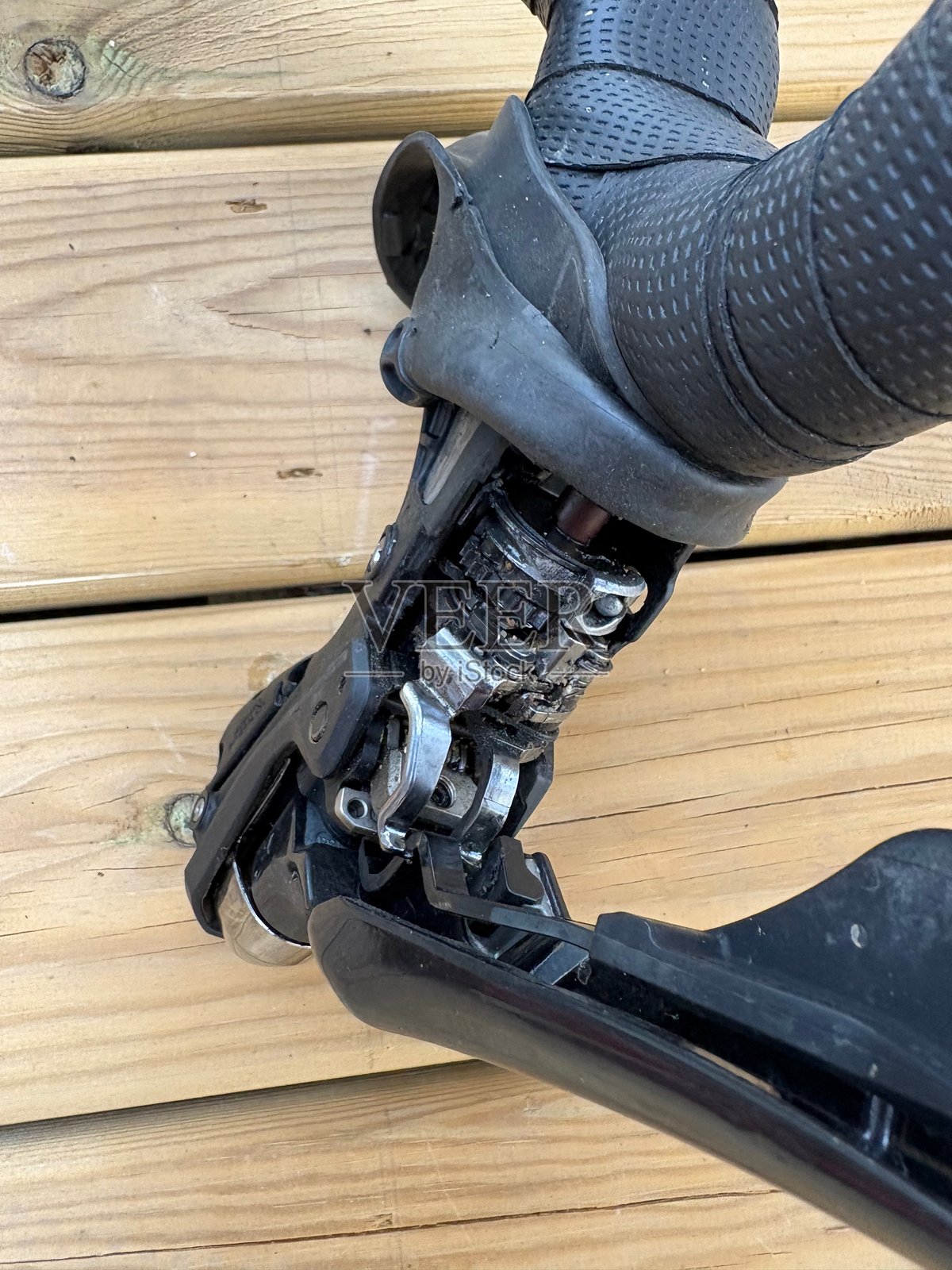 自行车把手齿轮机制细节照片摄影图片