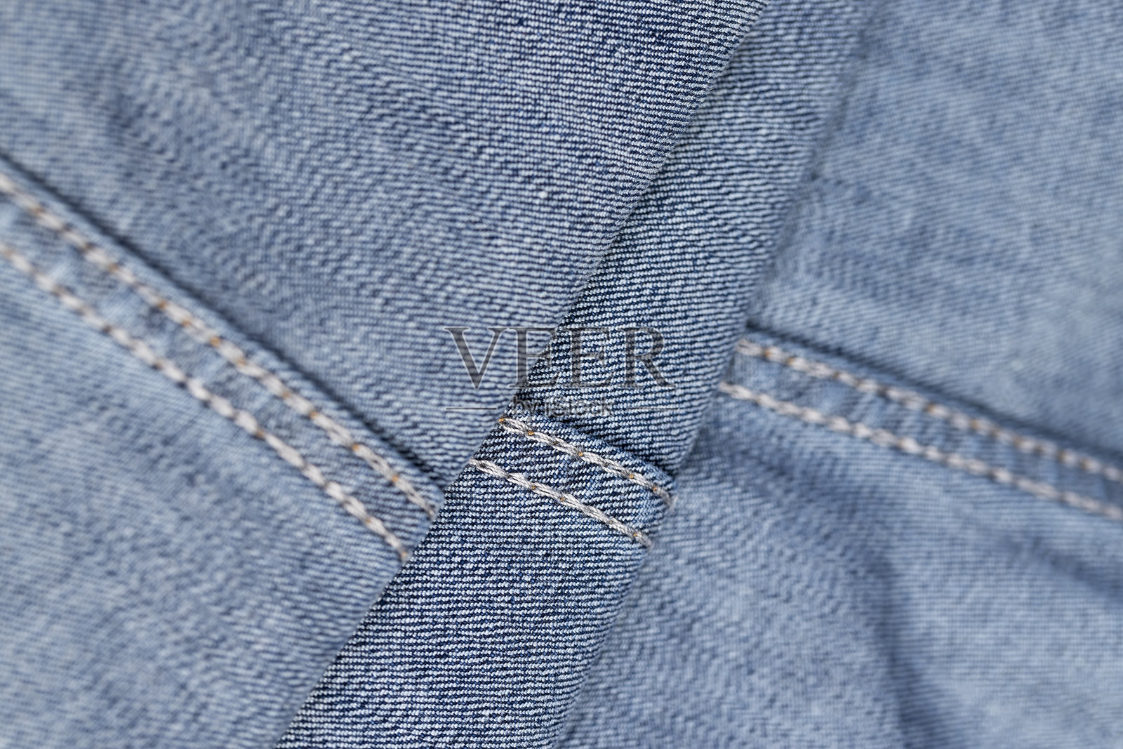 用于生产服装和其他物品的新蓝色牛仔布料照片摄影图片
