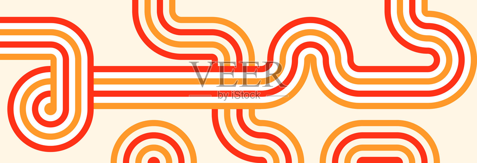 复古赛车抽象几何线条与条纹背景插画图片素材