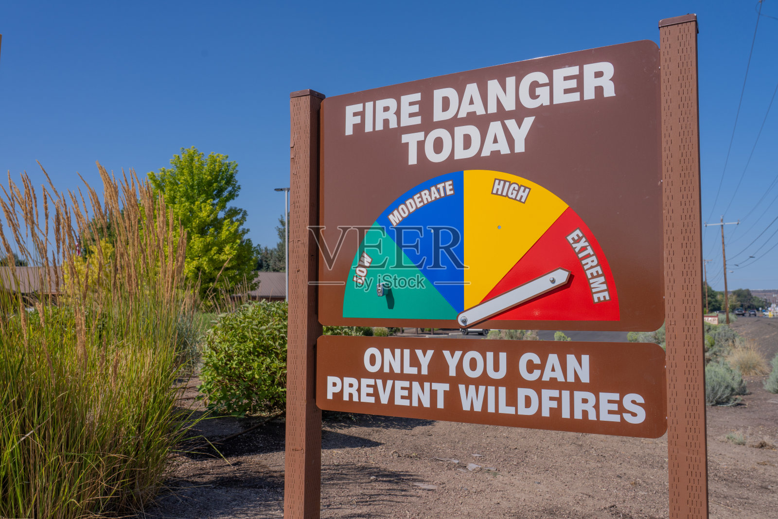 极端火灾危险标志照片摄影图片