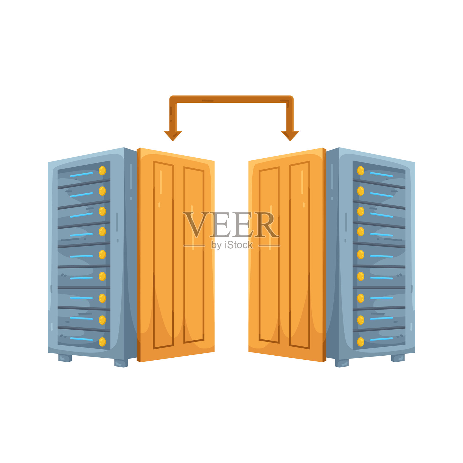 服务器插画图片素材