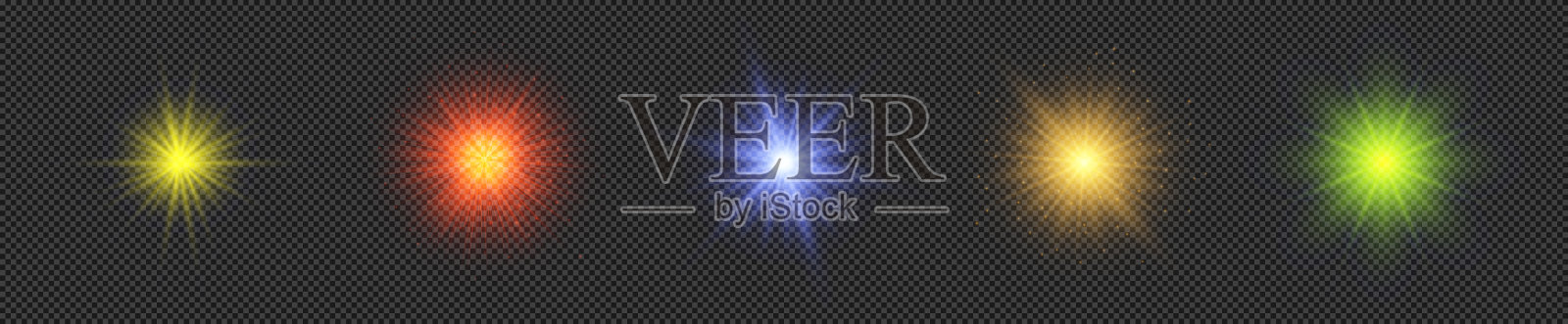 镜头光晕特效集合插画图片素材