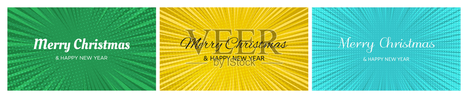 波普艺术风格的圣诞快乐背景插画图片素材