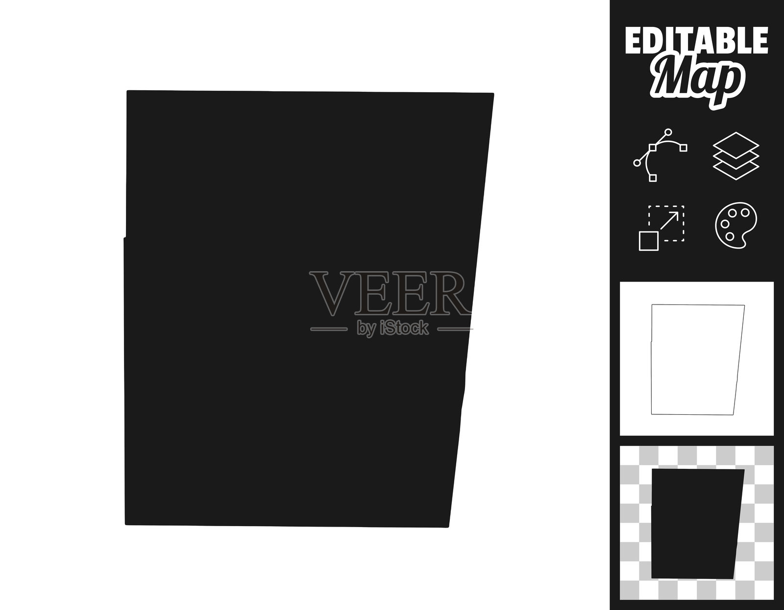 伊塔瓦姆巴县,密西西比州的设计地图。易于编辑。插画图片素材